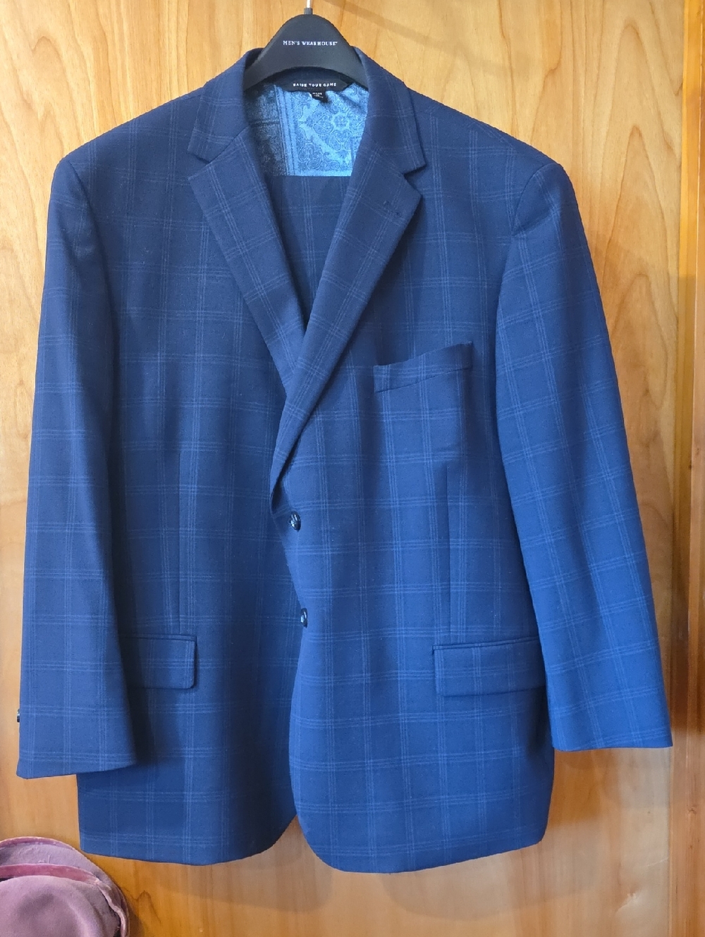 Michael Strahan Windowpane Plaid Suit